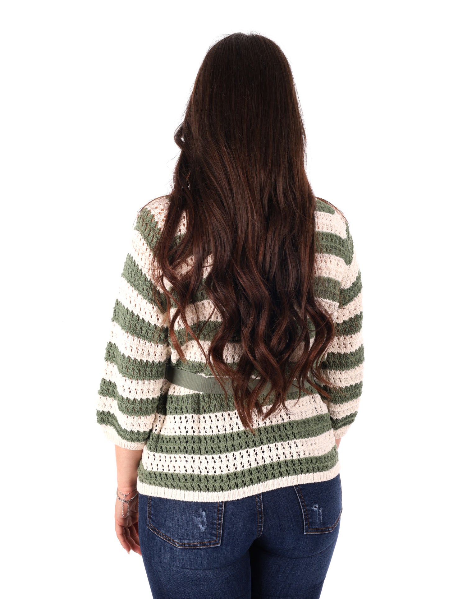 Maglia verde militare Miss Love da donna per un look versatile