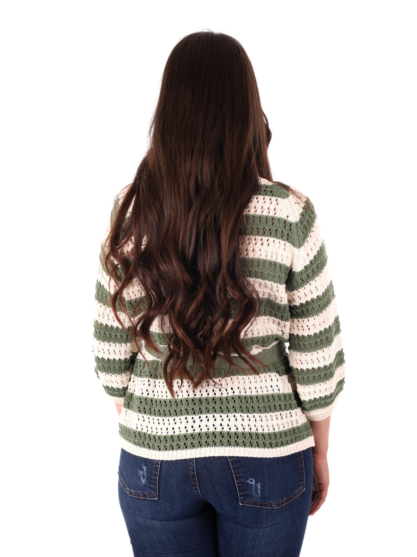 Maglia verde militare Miss Love da donna per un look versatile