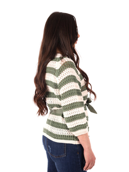 Maglia verde militare Miss Love da donna per un look versatile