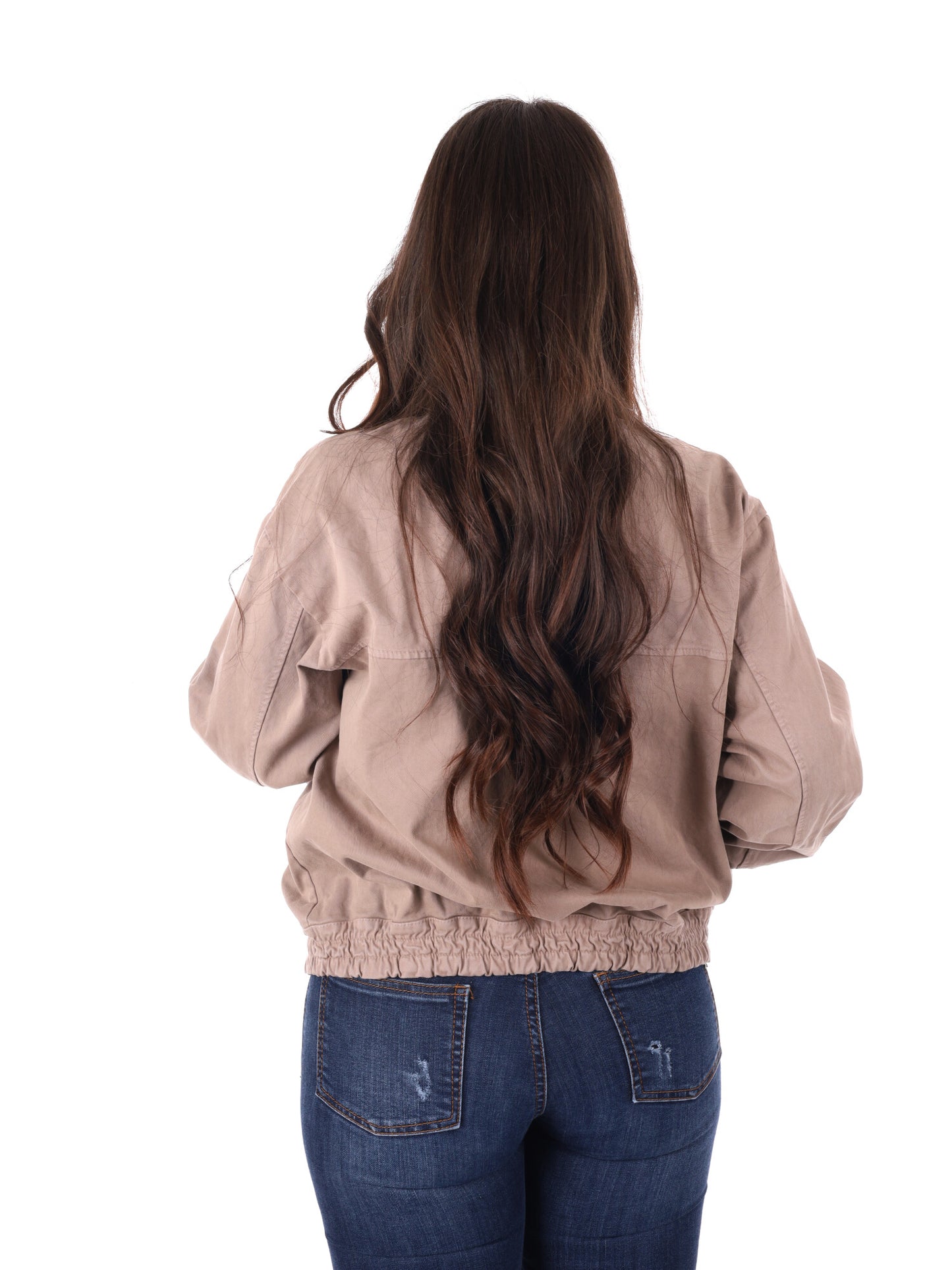 Giubbino donna Miss Love in color fango per primavera ed estate