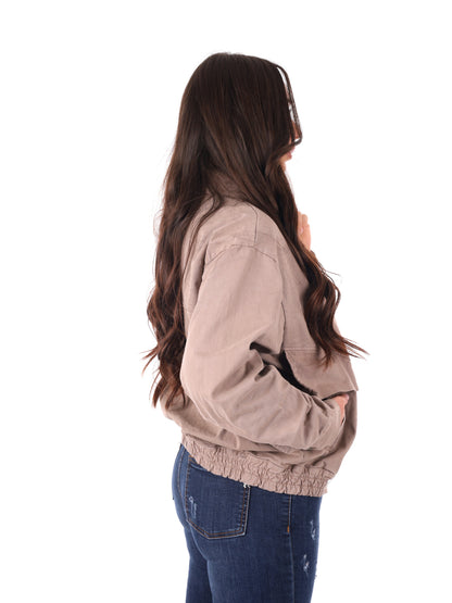 Giubbino donna Miss Love in color fango per primavera ed estate