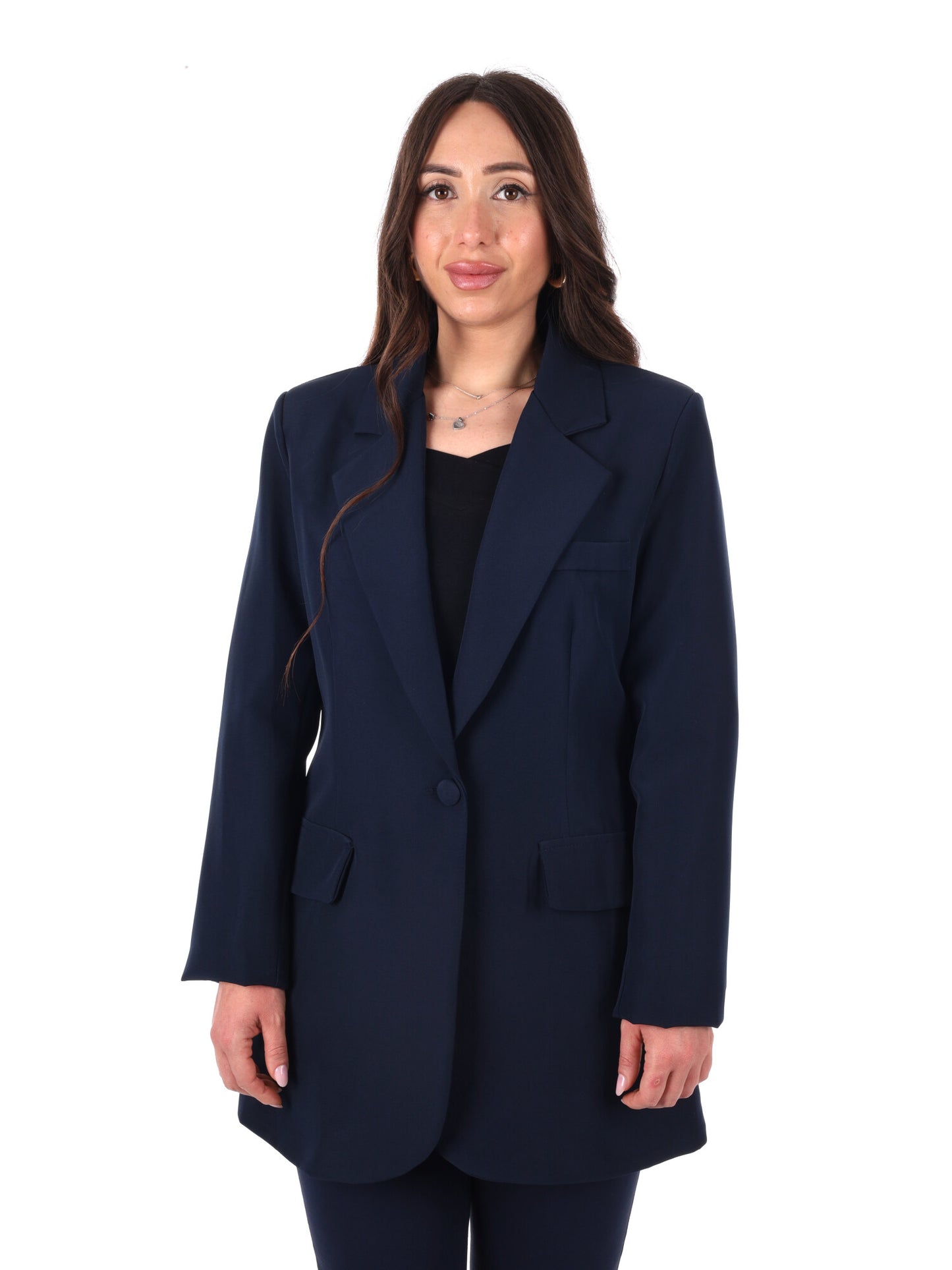 Miss Love blazer donna blu versatile e casual per primavera estate