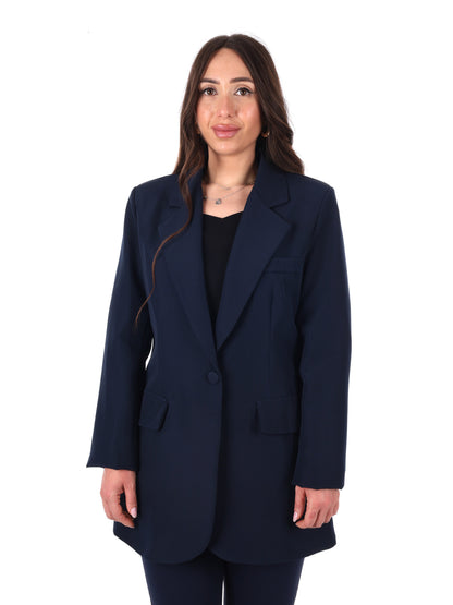 Miss Love blazer donna blu versatile e casual per primavera estate