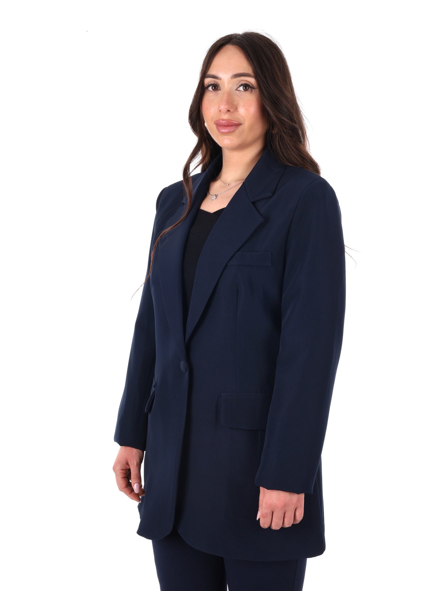 Miss Love blazer donna blu versatile e casual per primavera estate