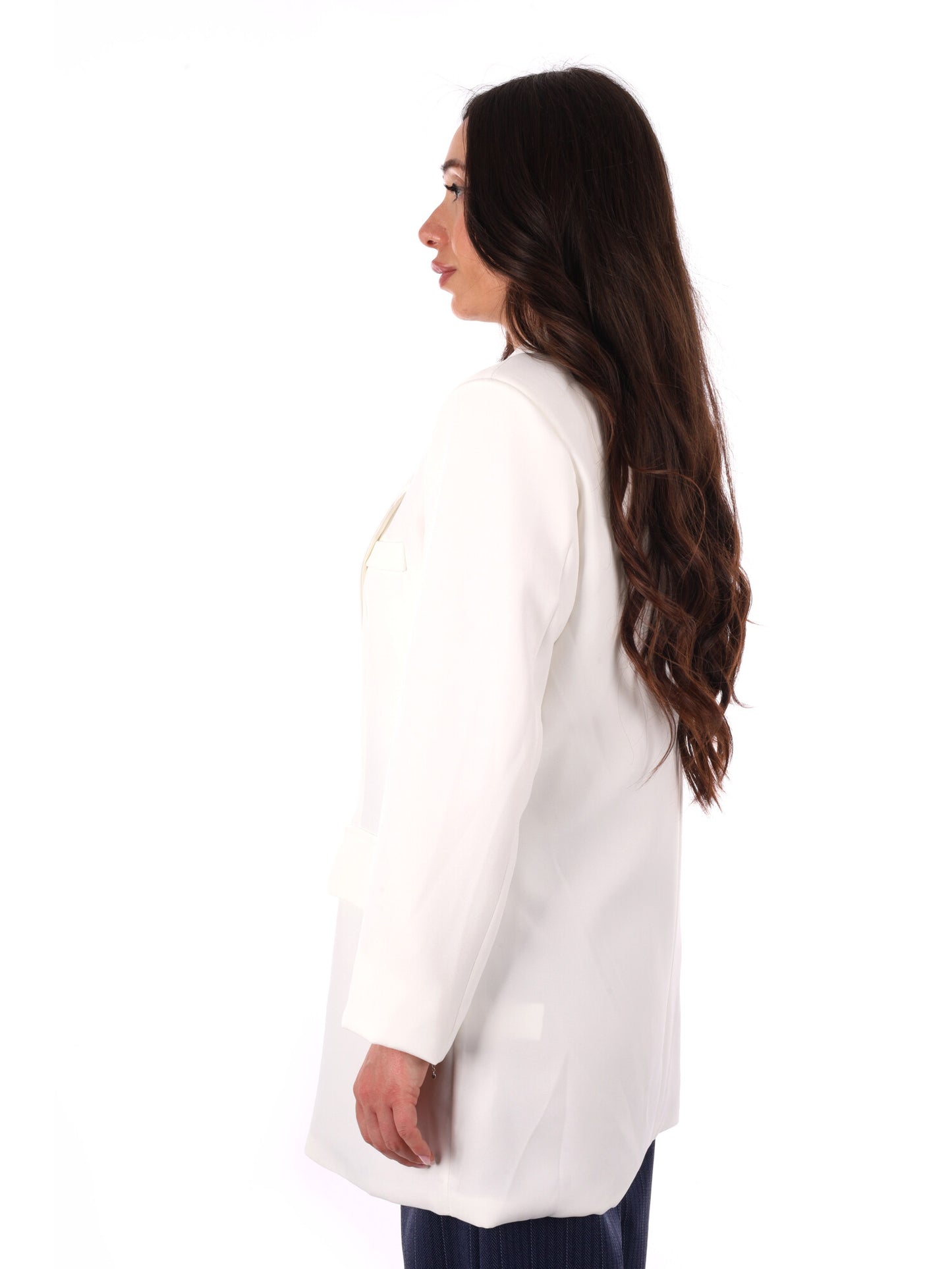 Miss Love giacca blazer donna elegante color crema per primavera