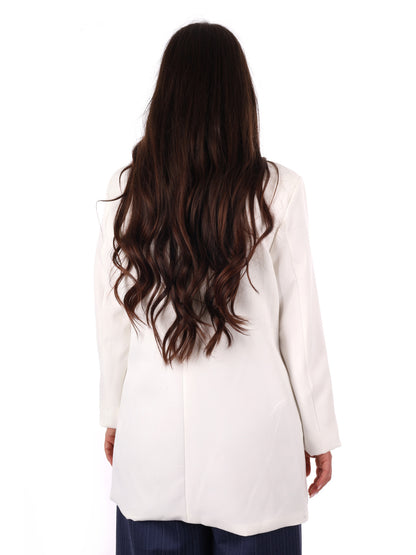 Miss Love giacca blazer donna elegante color crema per primavera