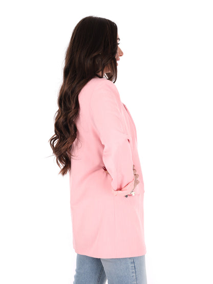 Miss Love, giacca rosa donna elegante per la primavera