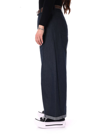 Pantaloni donna Miss Love blu per un look casual e versatile