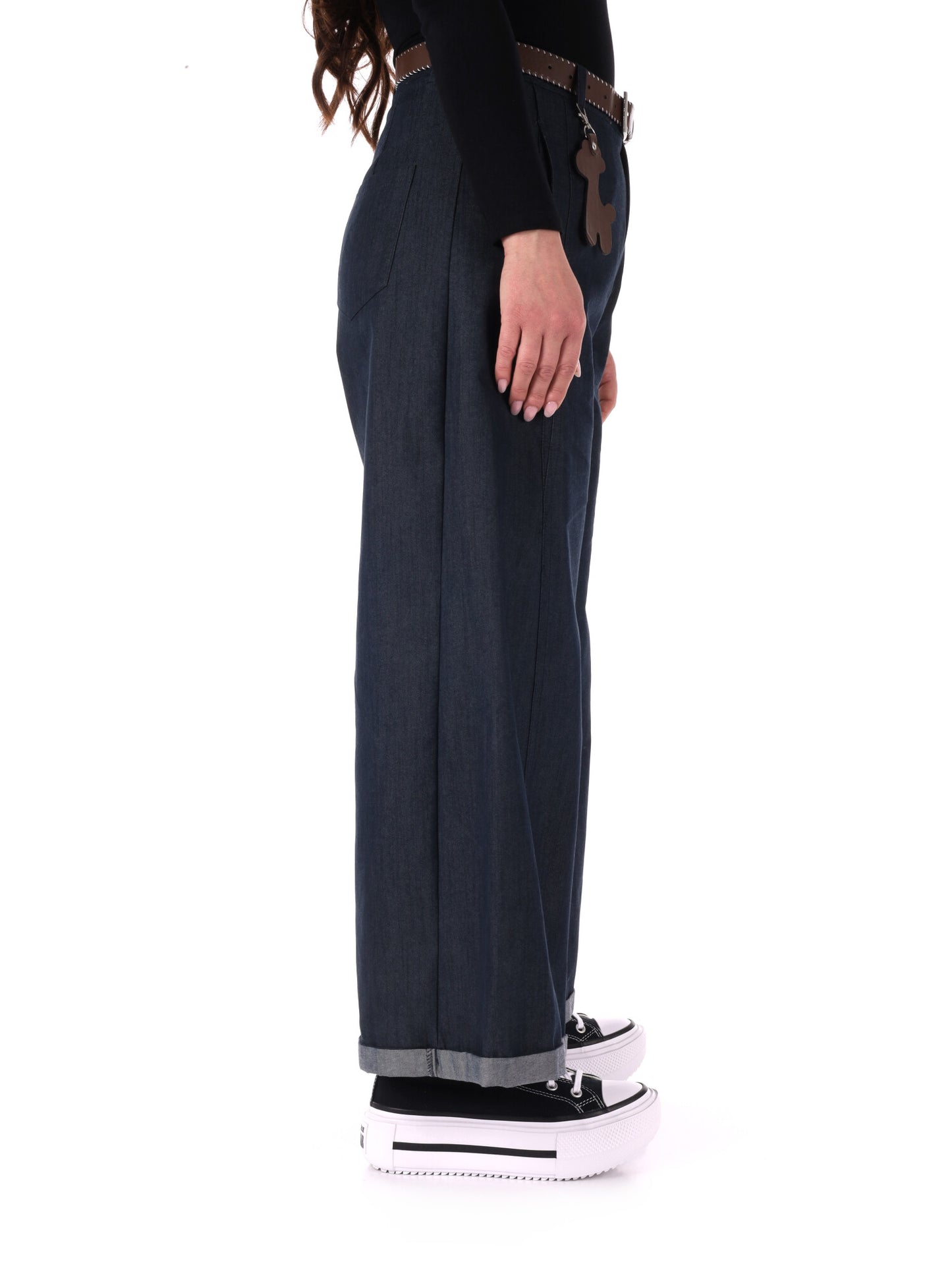 Pantaloni donna Miss Love blu per un look casual e versatile