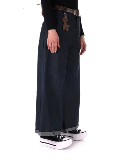 Pantaloni donna Miss Love blu per un look casual e versatile