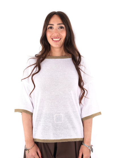 Miss Love t-shirt a maniche corte donna bianca