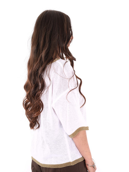 Miss Love t-shirt a maniche corte donna bianca