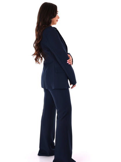 Tailleur elegante Miss Love da donna in blu con taglio slim