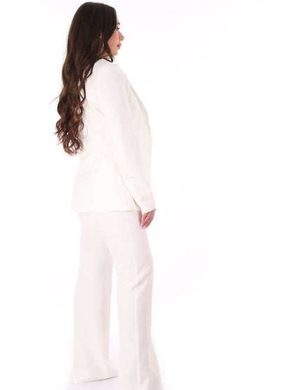 Elegante completo tailleur panna Miss Love da donna
