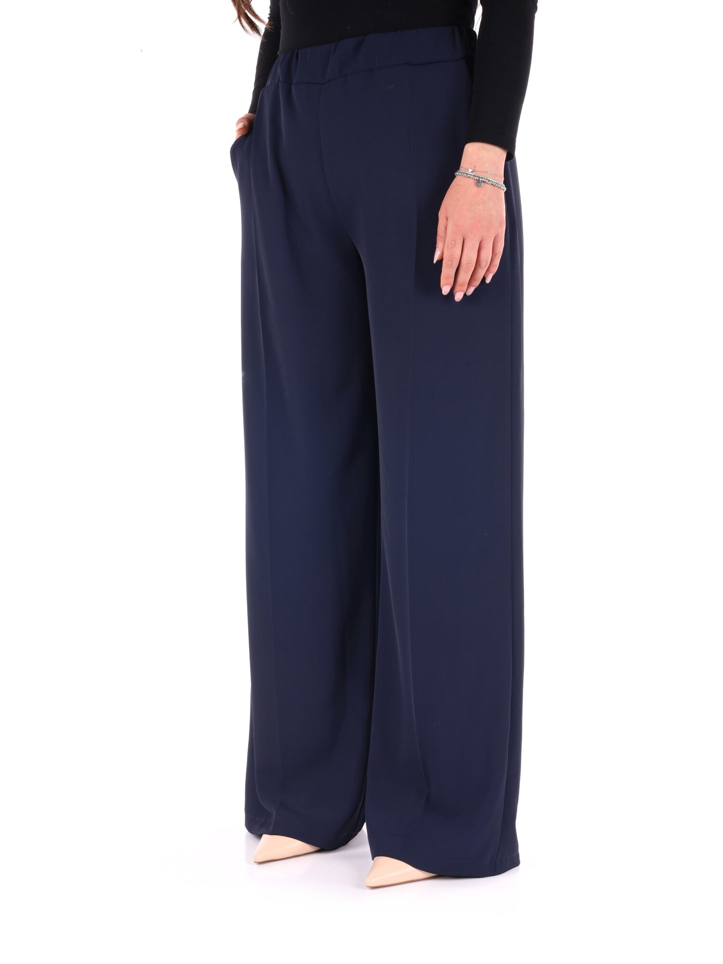 Pantaloni donna Miss Love in blu per primavera-estate casual