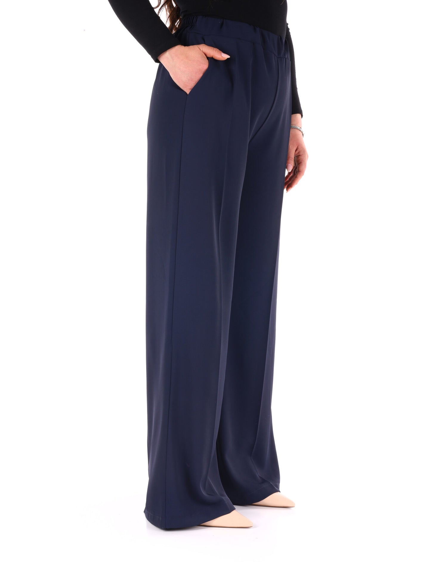 Pantaloni donna Miss Love in blu per primavera-estate casual