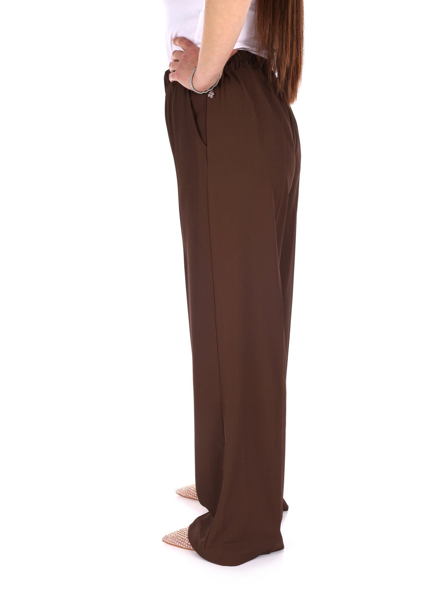 Pantaloni Miss Love beige da donna per look casual primavera-estate