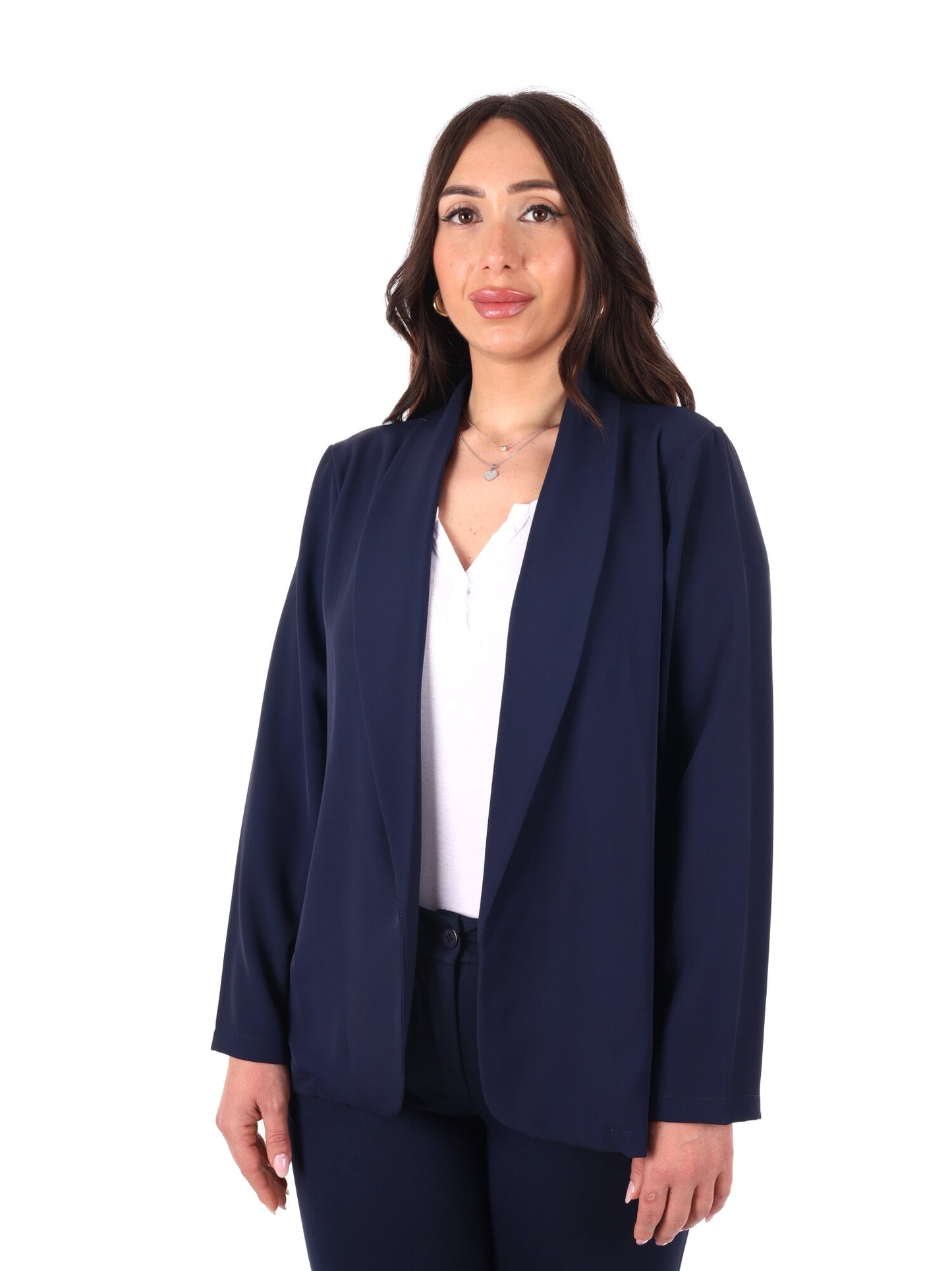 Giacca blu elegante da donna Miss Love, versatile e raffinata