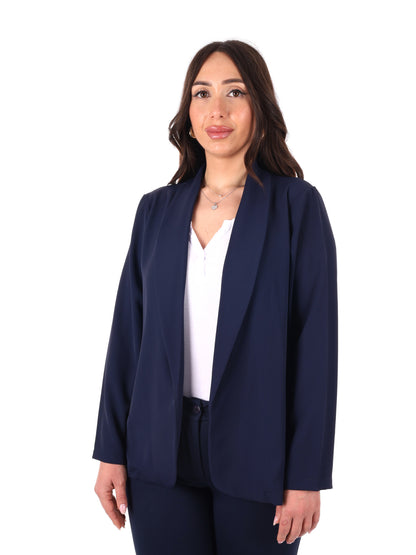 Giacca blu elegante da donna Miss Love, versatile e raffinata