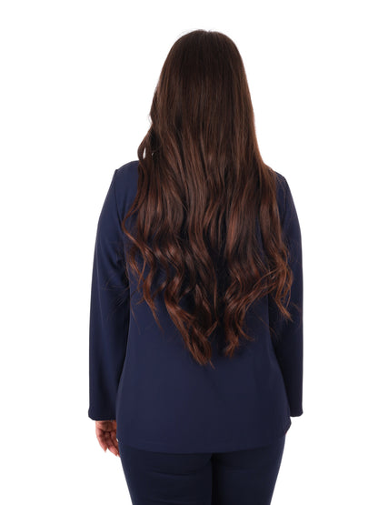 Giacca blu elegante da donna Miss Love, versatile e raffinata