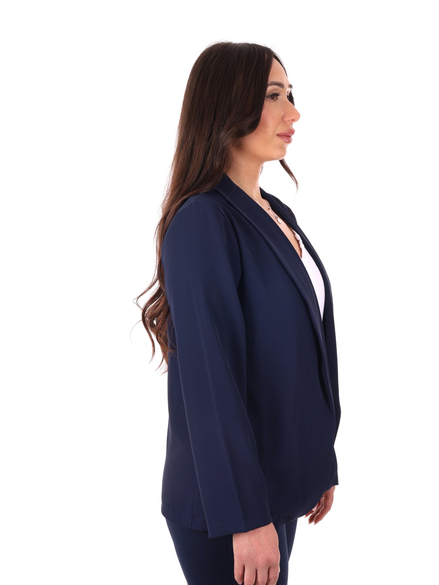 Giacca blu elegante da donna Miss Love, versatile e raffinata