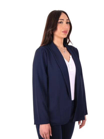 Giacca blu elegante da donna Miss Love, versatile e raffinata