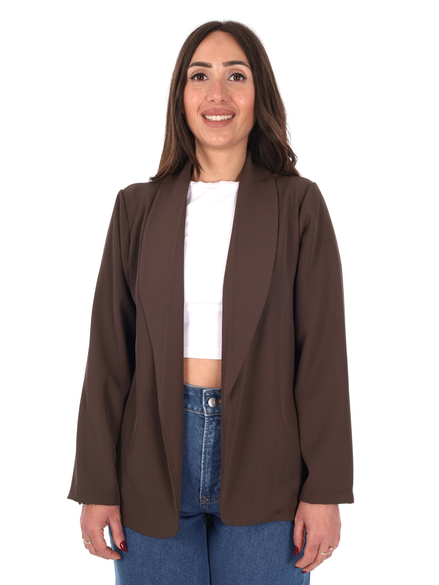 Giacca blazer Miss Love beige da donna per primavera estate