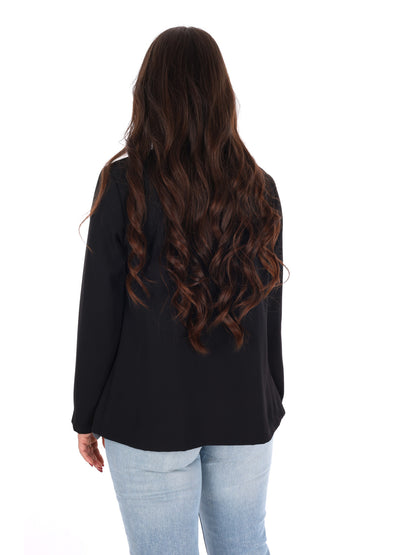 Giacca elegante Miss Love da donna in nero per la primavera