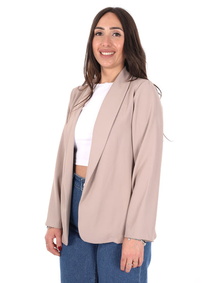 Giacca blazer da donna Miss Love in tonalità fango per la primavera