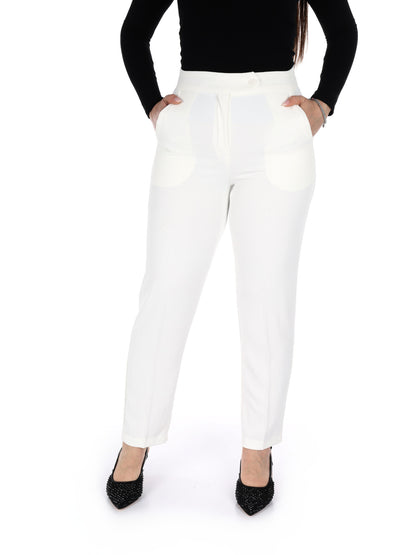 Pantaloni donna Miss Love bianchi per un look elegante e raffinato