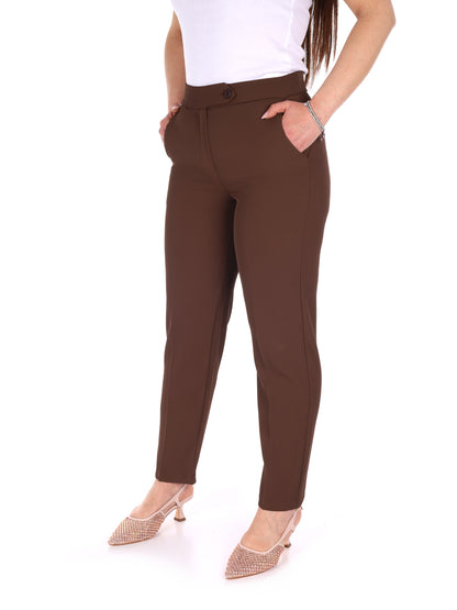 Pantaloni Miss Love donna beige dal taglio versatile e moderno