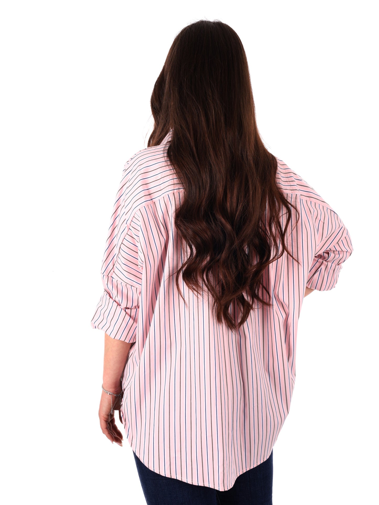 Camicia rosa da donna Miss Love, elegante e casual per primavera-estate