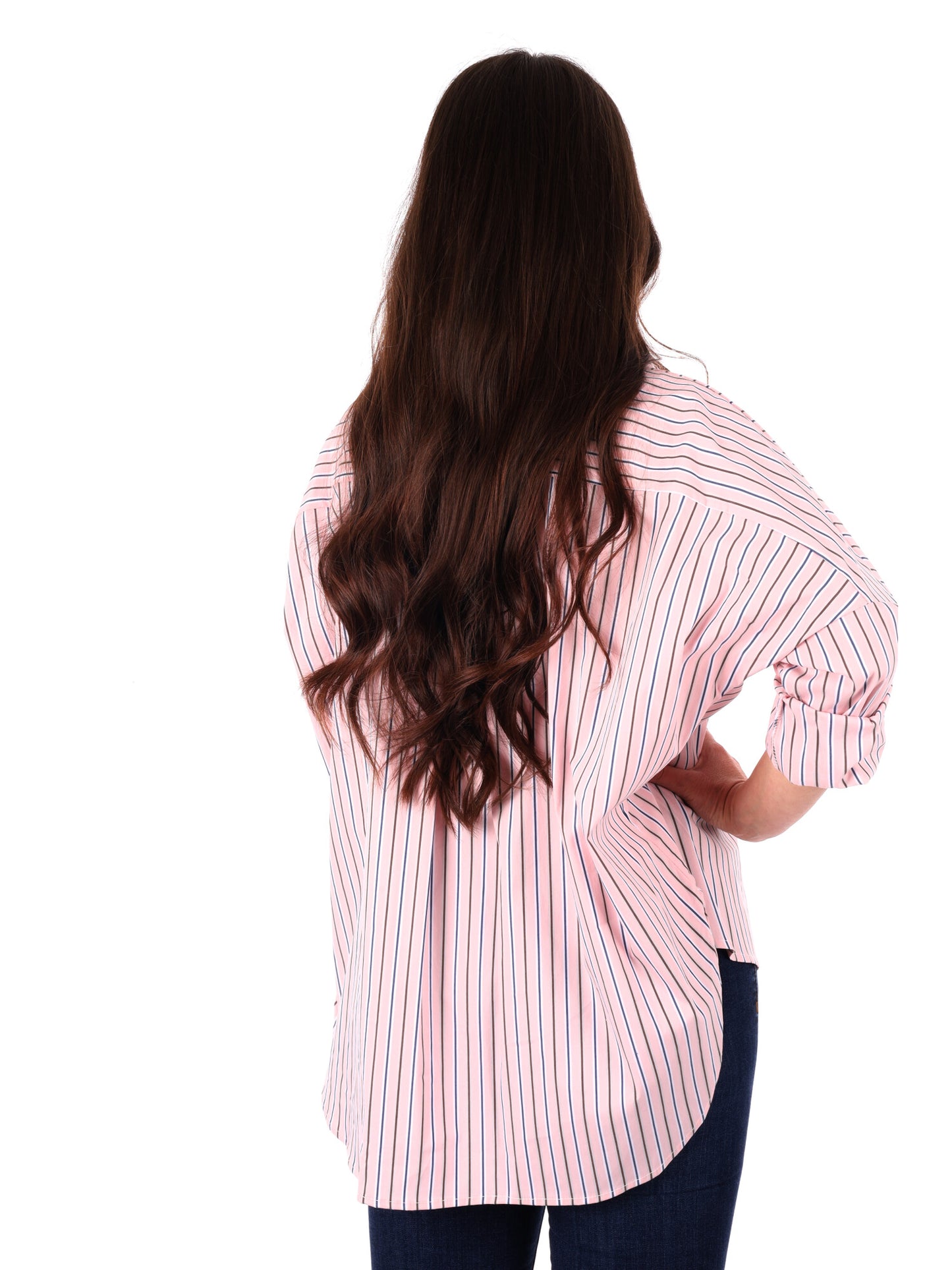 Camicia rosa da donna Miss Love, elegante e casual per primavera-estate