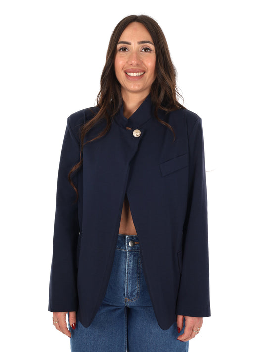 Miss Love giacca blazer donna blu elegante e versatile