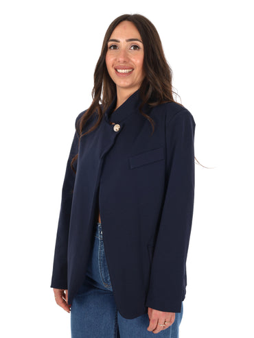 Miss Love giacca blazer donna blu elegante e versatile