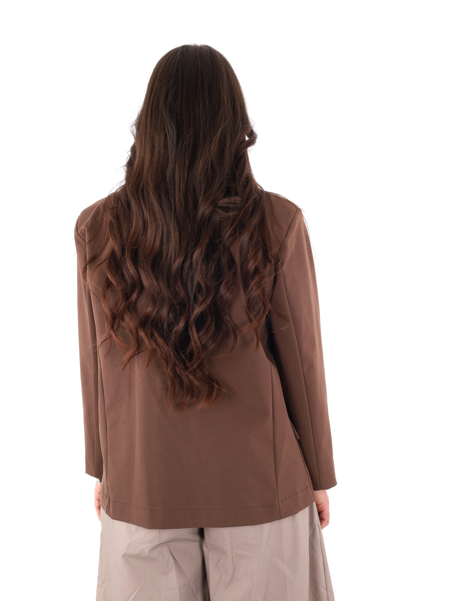 Miss Love giacca blazer donna marrone elegante