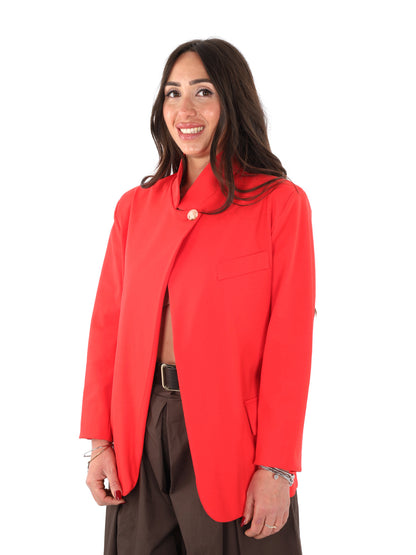 Miss Love giacca blazer rossa da Donna elegante