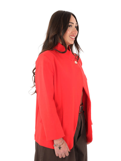 Miss Love giacca blazer rossa da Donna elegante