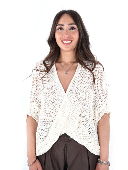 Maglia panna da donna Miss Love, elegante e versatile
