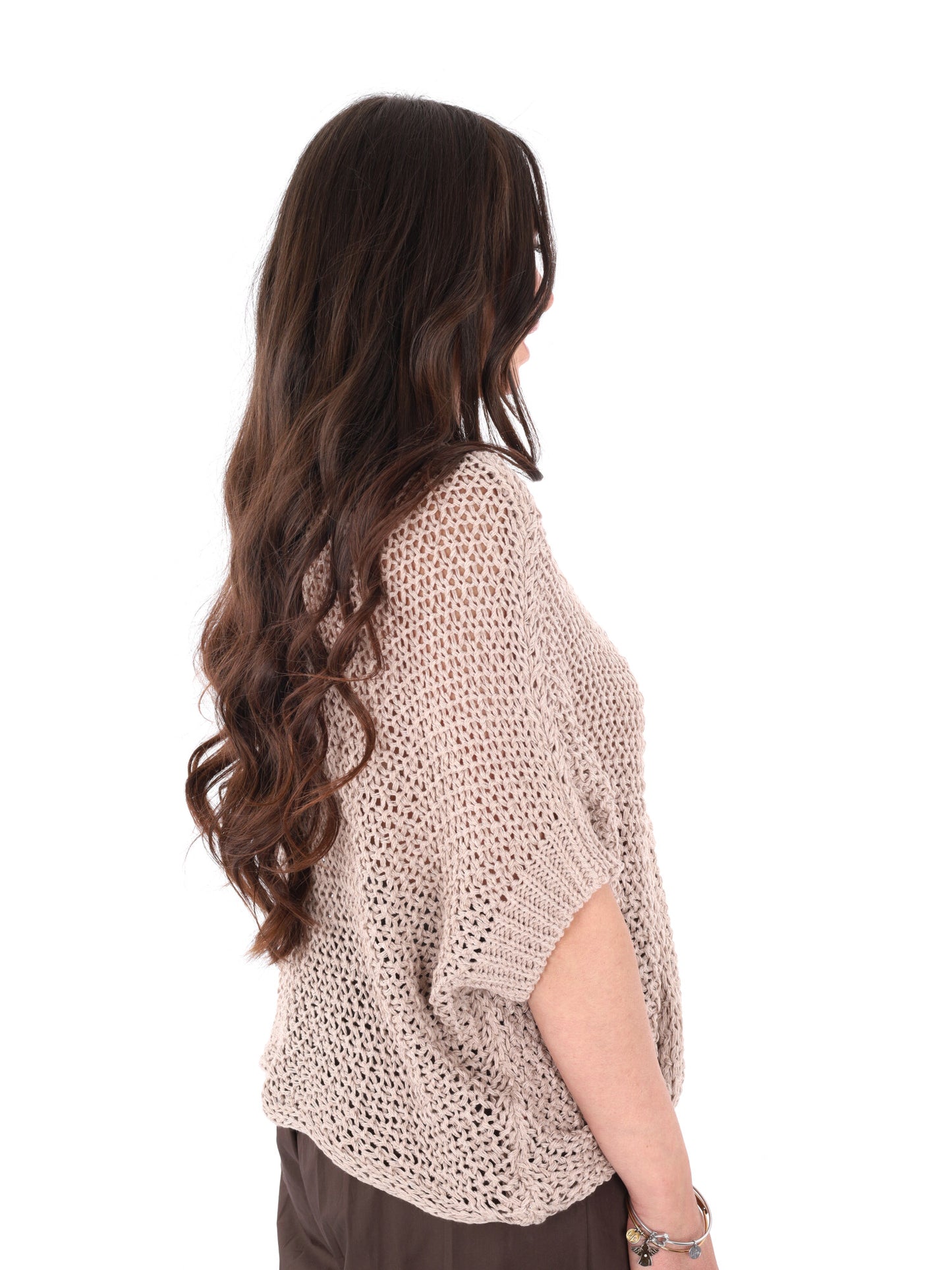 Maglia donna Miss Love nelle tonalità marroni calde e naturali