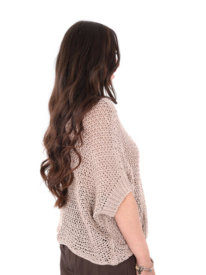 Maglia donna Miss Love nelle tonalità marroni calde e naturali