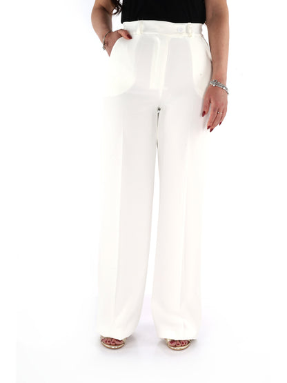 Pantaloni crema Miss Love da donna dal design contemporaneo