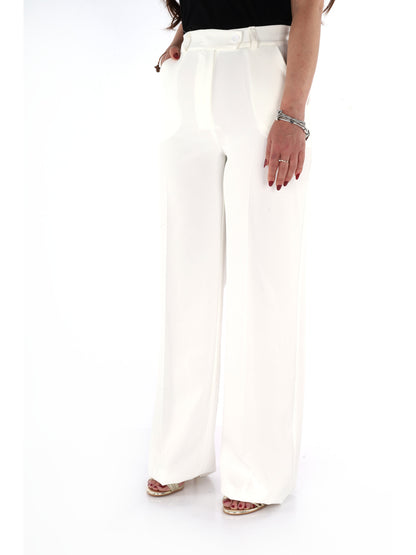 Pantaloni crema Miss Love da donna dal design contemporaneo