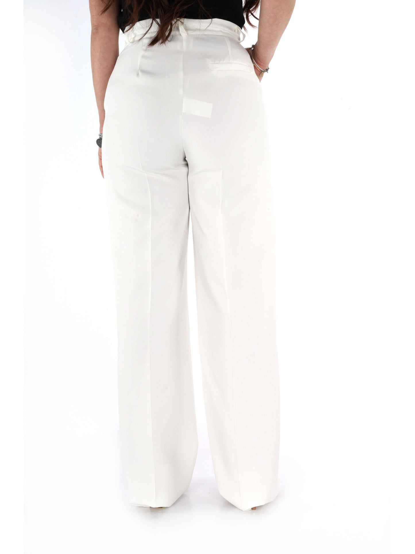 Pantaloni crema Miss Love da donna dal design contemporaneo