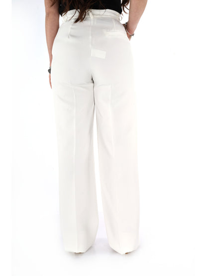 Pantaloni crema Miss Love da donna dal design contemporaneo