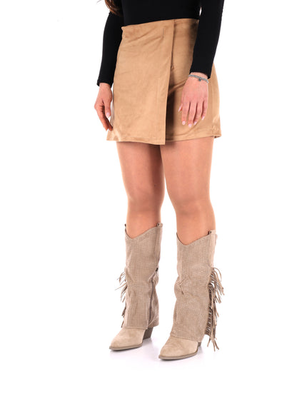 Shorts Miss Love beige da donna, leggeri e versatili