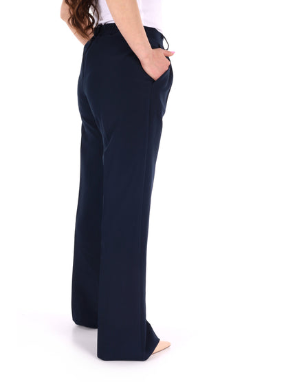 Pantalone elegante wide leg blu da donna Miss Love
