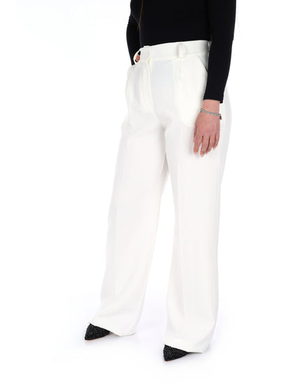 Pantalone wide leg elegante panna da donna Miss Love