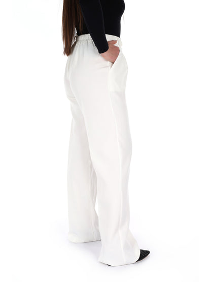 Pantalone wide leg elegante panna da donna Miss Love