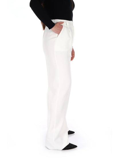 Pantalone wide leg elegante panna da donna Miss Love